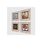 Pinecone Stone Sri Yantra, Soteria Mozaiği, Çini Sanatı, Nar Ağacı Taş Duvar Tablosu - Çerçeveli Taş Tablo - Dekoratif Duvar Sanatı - Modern Ev ve Ofis Duvar Dekoru T4-279