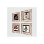 Pinecone Stone Tavus Kuşu, Ebru Sanatı, Nar Ağacı, Fatma Ana Eli (Hamsa) Taş Duvar Tablosu - Çerçeveli Taş Tablo - Dekoratif Duvar Sanatı - Modern Ev ve Ofis Duvar Dekoru K4-981