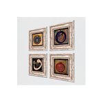 Pinecone Stone Tavus Kuşu, Vav, Nazar, Bereket Duası Taş Duvar Tablosu - Çerçeveli Taş Tablo - Dekoratif Duvar Sanatı - Modern Ev ve Ofis Duvar Dekoru T4-214
