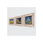 Pinecone Stone Van Gogh Buğday Tarlası ve Kargalar, Auvers'deki Kilise, Kafe Terasta Gece Taş Duvar Tablosu - Çerçeveli Taş Tablo - Dekoratif Duvar Sanatı - Modern Ev ve Ofis Duvar Dekoru T3-490