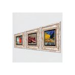 Pinecone Stone Van Gogh Kafe Terasta Gece, Kaplumbağa Terbiyecisi, Nar Taş Duvar Tablosu - Çerçeveli Taş Tablo - Dekoratif Duvar Sanatı - Modern Ev ve Ofis Duvar Dekoru T3-1574