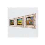 Pinecone Stone Van Gogh Mavi Arabalı Hasat Manzarası, Yatak Odası, Langlois Köprüsü Taş Duvar Tablosu - Çerçeveli Taş Tablo - Dekoratif Duvar Sanatı - Modern Ev ve Ofis Duvar Dekoru K3-548