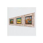 Pinecone Stone Van Gogh Mavi Arabalı Hasat Manzarası, Yatak Odası, Langlois Köprüsü Taş Duvar Tablosu - Çerçeveli Taş Tablo - Dekoratif Duvar Sanatı - Modern Ev ve Ofis Duvar Dekoru T3-548