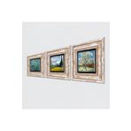 Pinecone Stone Van Gogh Selvi Ağaçlı Buğday Tarlası, Şeftali Ağacı, Badem Ağacı Taş Duvar Tablosu - Çerçeveli Taş Tablo - Dekoratif Duvar Sanatı - Modern Ev ve Ofis Duvar Dekoru T3-562