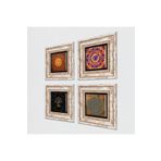Pinecone Stone Yaşam Çiçeği, Mandala, Sri Yantra, Hayat Ağacı Taş Duvar Tablosu - Çerçeveli Taş Tablo - Dekoratif Duvar Sanatı - Modern Ev ve Ofis Duvar Dekoru T4-528