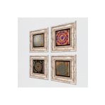 Pinecone Stone Yaşam Çiçeği, Mandala, Sri Yantra Taş Duvar Tablosu - Çerçeveli Taş Tablo - Dekoratif Duvar Sanatı - Modern Ev ve Ofis Duvar Dekoru T4-582