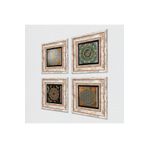 Pinecone Stone Yaşam Çiçeği, Mandala, Sri Yantra Taş Duvar Tablosu - Çerçeveli Taş Tablo - Dekoratif Duvar Sanatı - Modern Ev ve Ofis Duvar Dekoru T4-583