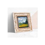 Pinecone Van Gogh Selvi Ağaçlı Buğday Tarlası Taş Duvar Tablosu - Çerçeveli Taş Tablo - Dekoratif Duvar Sanatı - Modern Ev ve Ofis Duvar Dekoru T1-298