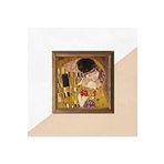 Pinecone Wall Art Gustav Klimt Öpücük Taş Duvar Tablosu Ahşap Çerçeveli Duvar Dekoru