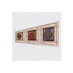 Pinecone Yaşam Çiçeği, Nazar Boncuğu, Bereket Duası Taş Duvar Tablosu - Çerçeveli Taş Tablo - Dekoratif Duvar Sanatı - Modern Ev ve Ofis Duvar Dekoru T3-356