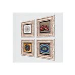 Pinecone Yaşam Çiçeği, Nazar, Nar Taş Duvar Tablosu - Çerçeveli Taş Tablo - Dekoratif Duvar Sanatı - Modern Ev ve Ofis Duvar Dekoru T4-1034