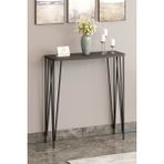Pinhal Home 80 cm Antrasit Gri Dresuar Kahve Köşesi Konsol Modern Raf Metal Boru Siyah Ayaklı
