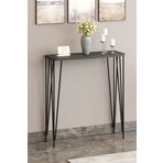 Pinhal Home 80cm Antrasit Gri Dresuar Kahve Köşesi Konsol Modern Raf Metal Boru Siyah Ayaklı