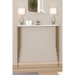 Pinhal Home Dresuar Petek Üstü Raf Oval Kenar Beyaz Gold Ayak 120*18cm (110cm Altı Petekler İçin Geçerlidir)