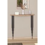 Pinhal Home Dresuar Petek Üstü Raf Yarım Ay Atlantik Çam Siyah Ayak 100*18cm (80cm Altı Petekler İçin Geçerlidir)