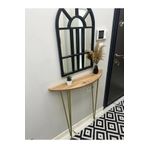 Pinhal Home Yarım Ay Oval Kenar Dresuar Atlantik Çam 100cm Gold Ayak