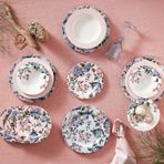 Pink And More Lacivert Kahve 6 Kişilik 24 Parça Yemek Takımı