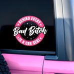 Pink Behind Bad B*tch is A Car Seat Araba Çıkartması Komik Alaycı Ayna Çıkartmaları Araba Aksesuarları İlham Verici Olumlamalar Yetişkin Mizah Çıkartması Vinil Su Geçirmez 8 İnç Çıkartma