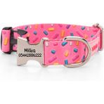 Pink Bones Isimli Köpek Tasması , Köpek Künyesi, Köpek Isimlik, Isme Özel Tasma - XS - Candy