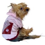 Pink Burgundy Bee Kapşonlu Sweatshirt Köpek Kıyafeti XXL