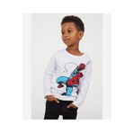 Pink Hippo Kids Spiderman Baskılı Ince Mevsimlik Uzun Kollu Bisiklet Yaka Çocuk Fitted T-shirt