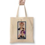 Pink Joon Bts Army Butter Bez Çanta Uzun Saplı - Açık Bej - 40 X 40