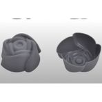 Pink Rose Bybirgül Antrasit 12 Li Silikon Mini Gül Kek Kalıbı ,muffin Kalıbı ,cupcake Kalıbı 12 Adet