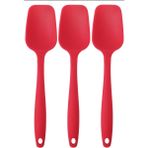 Pink Rose Bybirgül Büyük Boy Silikon Spatula Set - Kırmızı