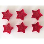 Pink Rose Bybirgül Kırmızı 12LI Silikon Mini Yıldız Kek Kalıbı,muffin Kalıbı,cupcake Kalıbı 12 Adet