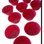 Pink Rose Bybirgül Kırmızı 18 Li Silikon Mini Kek Kalıbı ,muffin ,browni Kek Kalıbı 18 Adet.