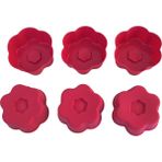 Pink Rose Bybirgül Kırmızı Silikon Mini Papatya Kek Kalıbı,muffin ,airfrey Kalıbı 12 Ade