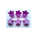 Pink Rose Bybirgül Lila-Mor 12 Li Silikon Mini Yıldız Kek Kalıbı,muffin Kalıbı 12 Adet