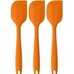 Pink Rose Home Bybirgül Yanmaz Yapışmaz Silikon Yassı Spatula ,hamur Sıyırıcı 3lü Set Turuncu - 3 Adet