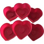 Pink Rose Kırmızı 12LI Mini Silikon Kalp Kek Kalıbı,muffin Kalıbı 12ADET