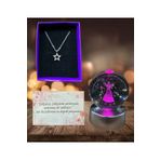 PİNK SHAKE Renk Değiştiren Led işıklı Cam Melek Küre Dolunay Lamba Kristal Top Yıldız Kolye