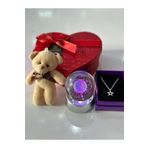 PİNK SHAKE Renk değiştiren Led ışıklı cam satürn kız küre dolunay lamba kristal top Zirkon yıldız kolye kalp K.