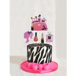 Pink Star Temalı Süslü Kürdan İyi Ki Doğdun Pasta Süsü Cupcake Kürdanı 5'li