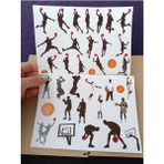 Pink Swan Craft Basketbol Silüetleri (37 Adet) Etiket Seti, Laptop, Ipad, Defter, Kitap, Planlayıcı Sticker Seti