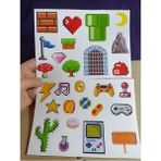 Pink Swan Craft Pixel Retro Cute Kawaii Oyun Elementleri Etiket Seti Laptop Ipad Defter Kitap Planlayıcı