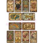 Pink Swan Craft Vintage Burçlar Tarot Kartları Etiket Seti – YapışkanlıSticker, Scrapbook & Bullet Journal İçin