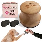 Pink Tails Köpek tırnak törpüsü, Lima De Uñas para Perros, Evcil Hayvan Tırnak Dosyası, Köpek Pençe Bakımı, Köpek Bakım Seti - Kedi Bakım Seti, Stressiz, Eko Bambu Ahşaptan, Tüm Irklar İçin