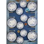 Pinkev Butterfly 6 Kişilik 12 Parça Seramik Pasta Servis Sunum Tabağı Seti