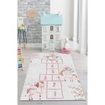 PINKIE HOME Kaymaz Makinede Yıkanabilir Leke Tutmaz Çocuk Odası Halısı Oyun Halısı Unicorn Desenli Halı-27