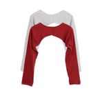 PİNKMARK PINKMARK KADIN İÇE GİYİLEN TESETTÜR GRİ BORDO 2 Lİ PAKET BOLERO BLUZ KOLLUK MCPMBL25622