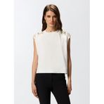 Pinko Beyaz Kadın Standart Fit T-Shirt 105693