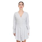 Pinko Kadın Anchise Stretch Stick Poplin Elbise Metal Düğmeli Günlük, Zz1_beyaz/Siyah, 34