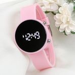 Pinkoli Pudra Pembe LED Büyük Kız Çocuk Kol Saati ST-304040