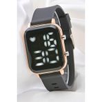 Pinkoli Silikon Kordon Dijital LED Unisex Kol Saati (Akıllı Saat Değildir.) ST-304105 - Siyah