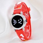 Pinkoli ST-304147 4-9 Yaş Kırmızı Şirin Tasarım Led Unisex Kol Saati