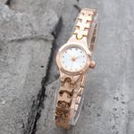 Pinkoli ST-304199 Retro Minimal Oval Kasa Rose Kordon Kadın Kol Saati
